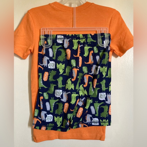 🌸NWT Gymboree Orange and Blue Dinosaur Print Pajama Set C - Picture 5 of 5